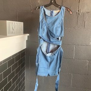 Jean romper made in different sizes